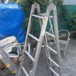 Foldaway Multi Use  Up To 12 Steps Vintage Ladder