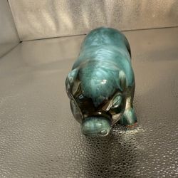 A Blue Ceramic Pig 