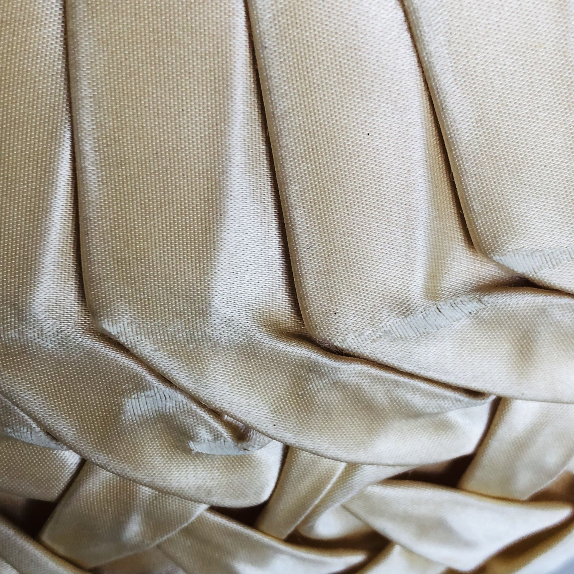 Pair Vintage Ruched TAFFETA Pillow Tucked Pleated Satin Retro GLAM As-Is