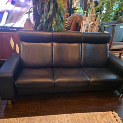  Stressless Leather Couch Black