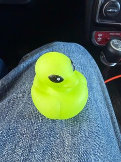 Neon Yellow Rubber Duck Toy