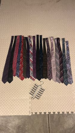 Men’s Tie Lot 18pc Vintage Silk Designer Neckties Reseller Wholesale Bundle