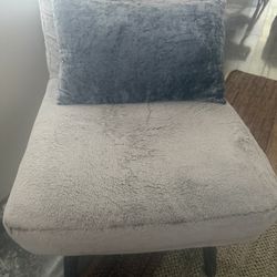 Grey Velvet Accent Chair