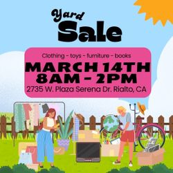 YARD SALE - RAILTO CA, MARCH 14 2026
