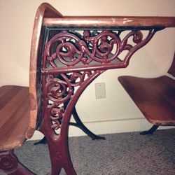 Old school desks. 