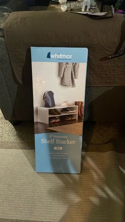 Whitmor 31" Horizontal Shelf Stacker White