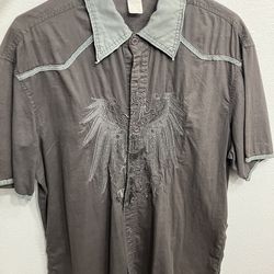 Johnny max vintage button up Y2K