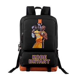 Kobe Bryant Backpack Casual Travel Bookbag Multifunction Large Capacity Lightweight Rucksack(Black)