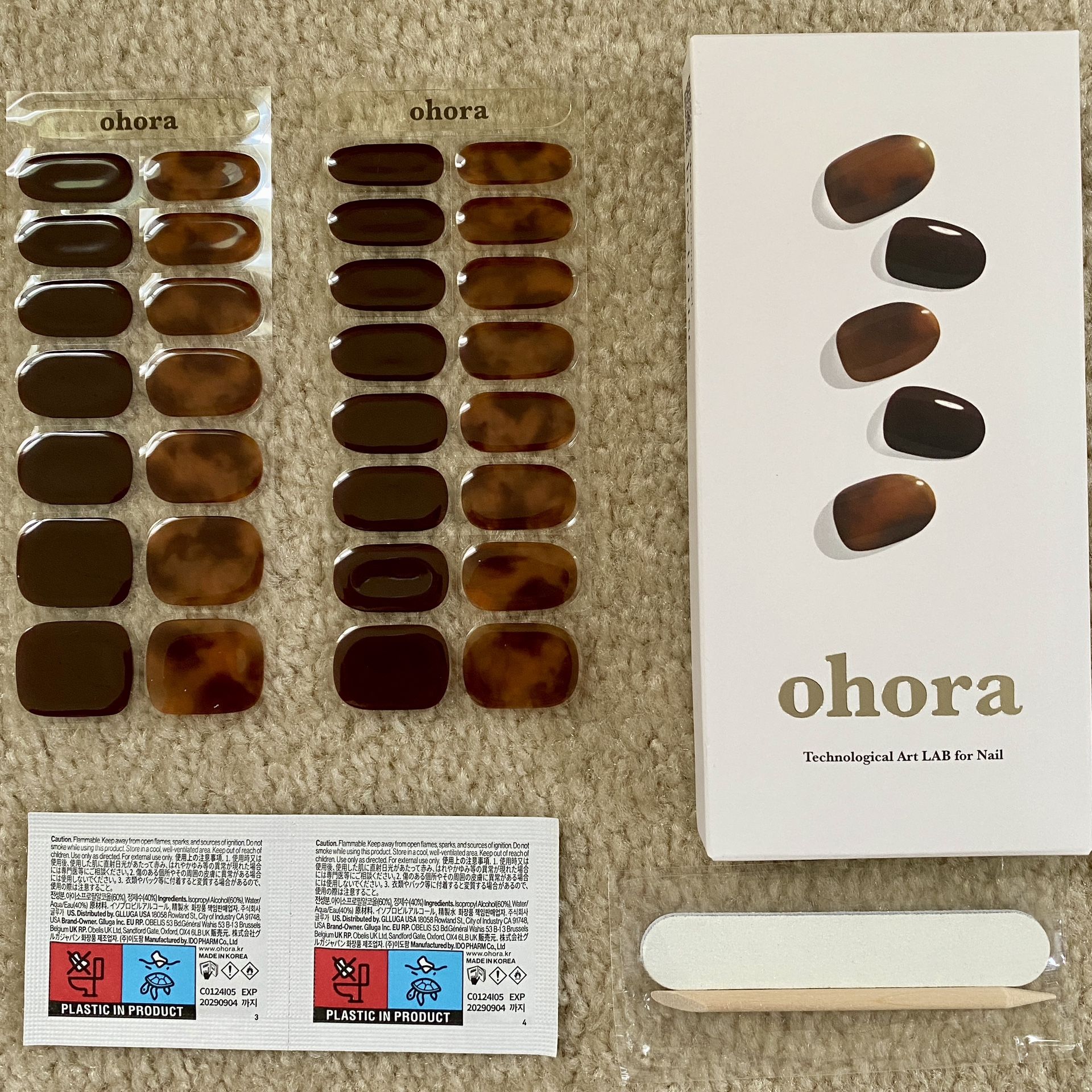 New Ohora Semi Cured Nail Strip Set