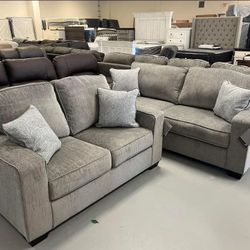 🎀BRAND NEW ASHLEY 👌ALTARI ALLOY LIVING ROOM SET/Other Color Available 