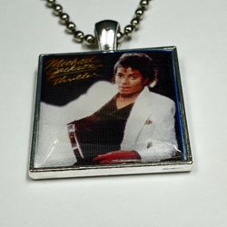 Michael Jackson Thriller Pop Music Album Cover Pendant Necklace 
