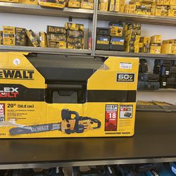 DEWALT 60-Volt MAX 20 in. Brushless Electric Cordless Chainsaw Kit and Carry Case with (1) FLEXVOLT 4Ah Battery and Charger DCCS677y1