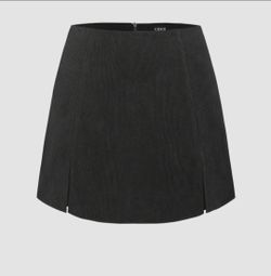 Cider Corduroy Mini Skort with Front Slits