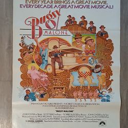 Vintage Bugsy Malone movie poster (1976) 27x41