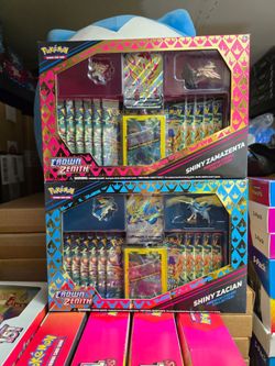 Crown Zenith Shiny Zacian & Zamazenta Premium Figure Collection New Sealed