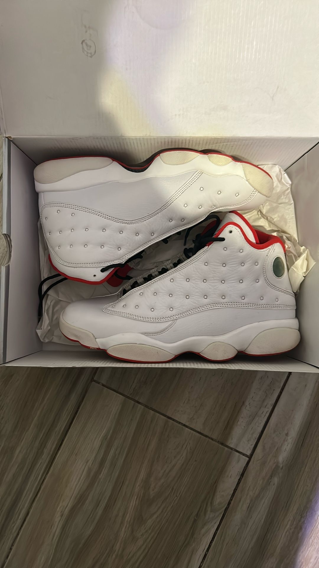 Jordan 13 White And Red Size 9.5