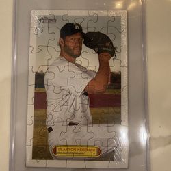 2023 Topps Heritage High Number Clayton Kershaw Jigsaw Puzzle Sealed + Boxloader