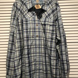 Duluth Trading Co Long Sleeves Shirt Mens 3XL Plaid NWT 