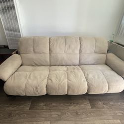 Soft Beige Futon with Storage