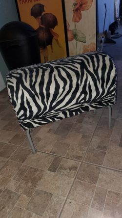 Bench Seat Or Step Stool Zebra Print