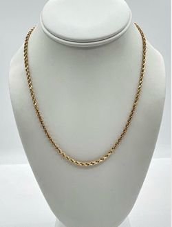 Michael Anthony Solid 14k 3MM Yellow Gold Rope Link Chain Necklace 13.9 grams 18 inches