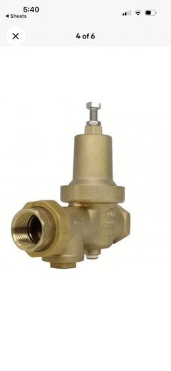 Wilkins 1-625XL3C 1 in Brass Pressure Reducing Valve 15-75 PSI Solder FNPT