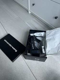 ALEXANDER WANG HEELS SIZE 37 1/2 BLACK