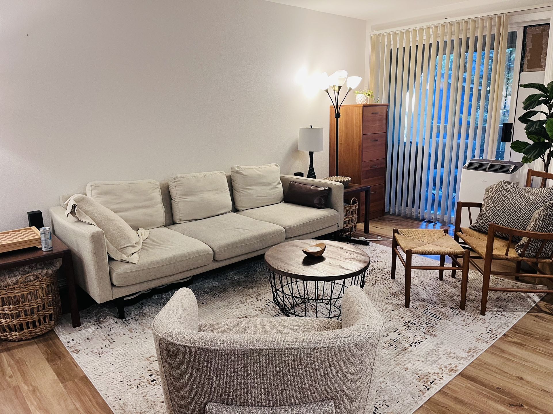 Macy’s Cream Fabric Couch