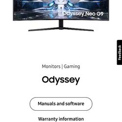 Samsung Odyssey 49” OLED G9 (G95SC) DQHD 240Hz 0.03ms G-Sync Curved Smart Gaming Monitor