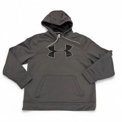 Under Armour grey storm fleece big logo hoodie sweater