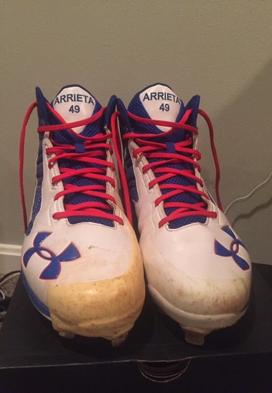 Jake Arrieta Game Worn Cleats Chicago Cubs
