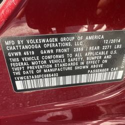 2015 Volkswagen Passat