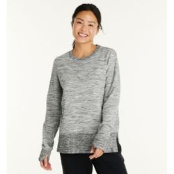 Women's L.L.Bean Bean's Cozy Split-Hem Sweatshirt  marled grey M Reg *pre-loved*