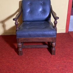 Leather Upholstered Arm Chair