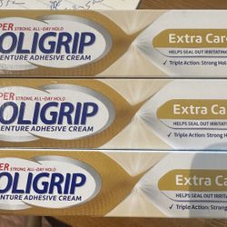 Polygrip Denture, Adhesive Cream, Extra Care (3)