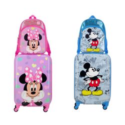 FUL Minnie And Mickey Mouse Backpack And Carry-on Luggage Set Brand New 