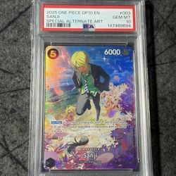 Psa 10 One Piece Sanji OP10 Sp
