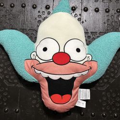 The Simpsons Krusty the Clown plush pillow Universal Studios
