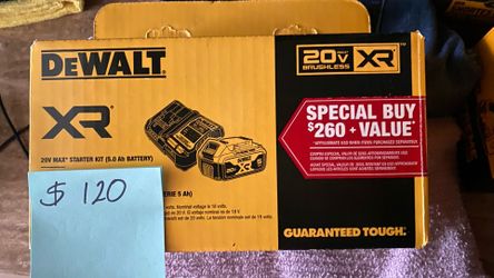 Dewalt Battery Kit 5 Ah. And Fast Charger  Retail Price $260 