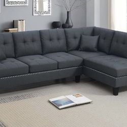 BRAND NEW 2PC SECTIONAL SOFA SET WITH ACCENT PILOWS INCLUDED $345
