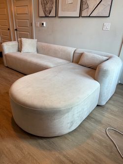 Acanva Mellow Velvet 2 piece Sectional