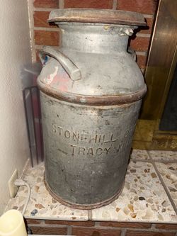 Vintage Stone Hill Creamery Metal Milk Can