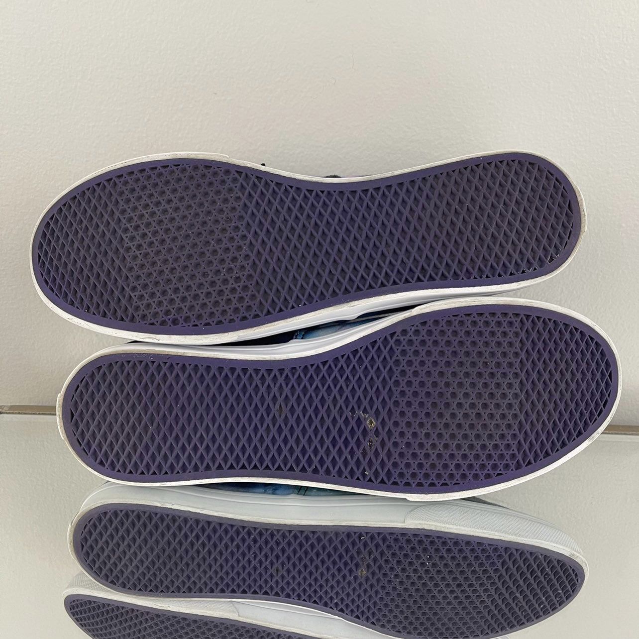 VANS Authentic Lo Pro Purple Blue Galaxy Print Sneakers