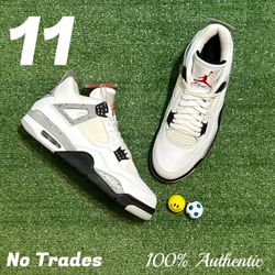 Size 11 Air Jordan 4 Retro “White cement 2016” 🐼