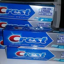 Crest toothpaste! Baking soda & peroxide whitening! $1.25 each.