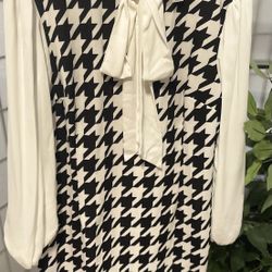 White & Black Dress Size L