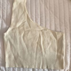 one shoulder sleeveless crop top