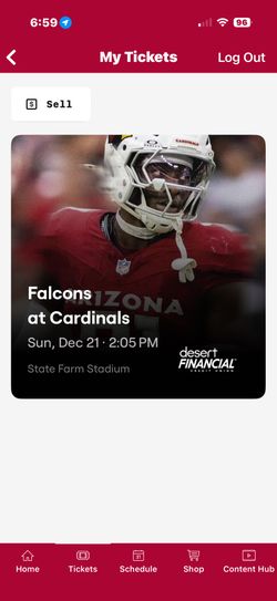 Falcons At Cardinals 2 Tickets