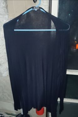 long sleeve long open front shirt