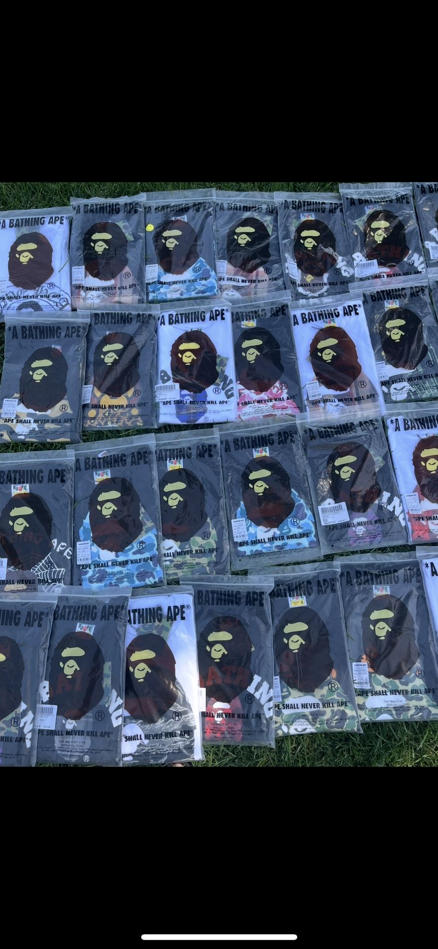 Bulk Bape S M L XL XXL